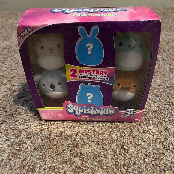 Other - Squishville by squishmallows 2” mini plush down under squad 6 pack